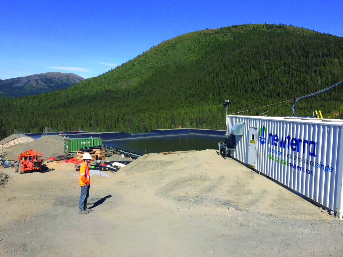 Newterra container solution at a mining site, workers in high visibility